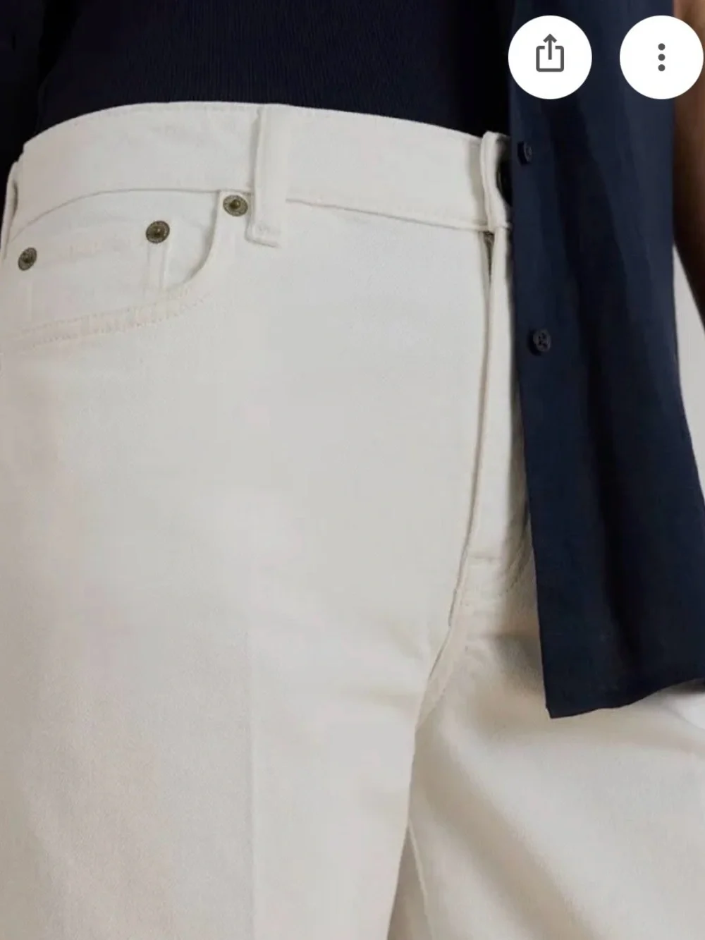NWT $145 Ralph Lauren High-Rise Wide-Leg Jeans in White 18 w Resortwear - Picture 4 of 8